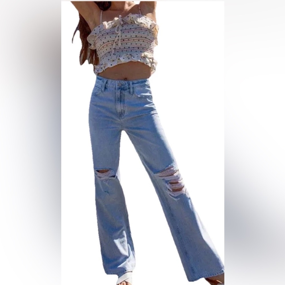 Flying Monkey Jeans 24 High Rise 90s Y2K Distressed Icon Wide Leg